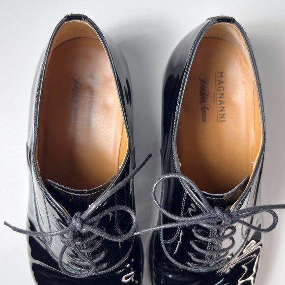 MAGNANNI for Saks Fifth Avenue Black Patent Leather Oxford Men\'s Dress Shoes 10 main image 6